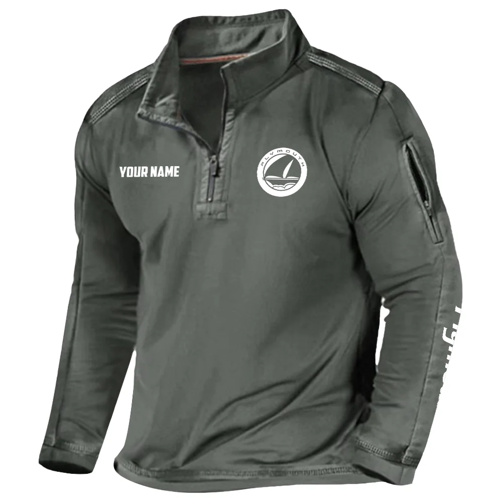 Plymouth Exclusive Logo Tactical Outdoor Sweatshirts, OUFAH1300819PYZ Sweatshirt