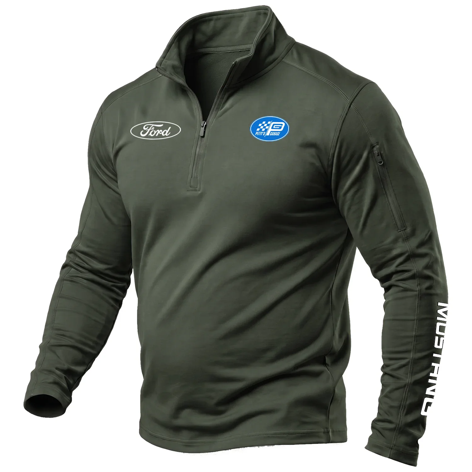 Richard Petty Warrior Mustang Exclusive Logo Tactical Outdoor Sweatshirts, BIH13005F1MUSWM Richard Petty Warrior Mustang Sweatshirts